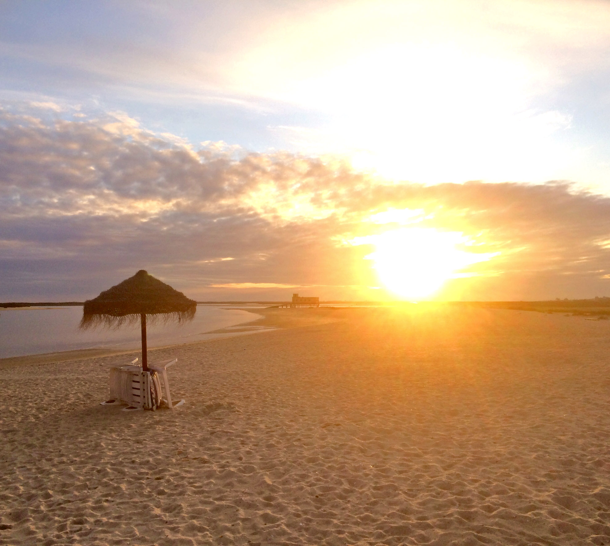 Sunset at the beach of Fuseta | Quinta Maragota Eastern Algarve